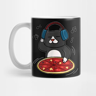 Cute Cat  , Funny Pizza Kitty, DJ Cat By Zany Brainy Mug